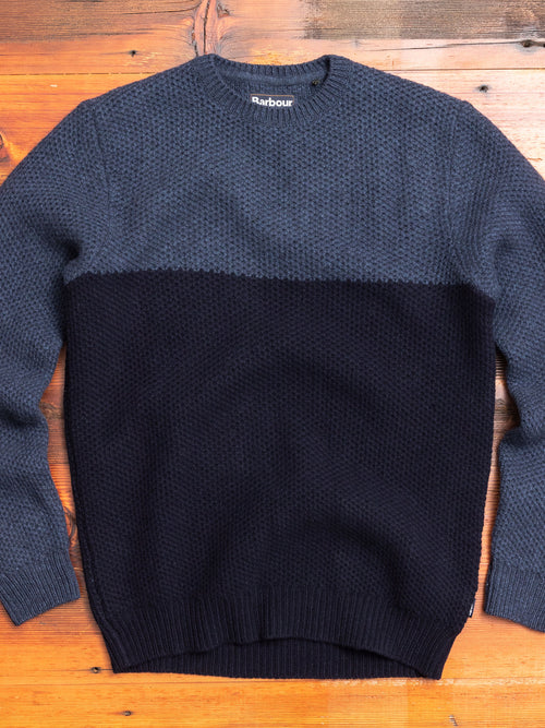 "Talon" Crewneck Sweater in Navy