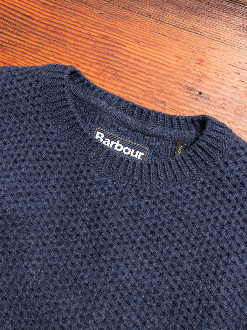 "Talon" Crewneck Sweater in Navy