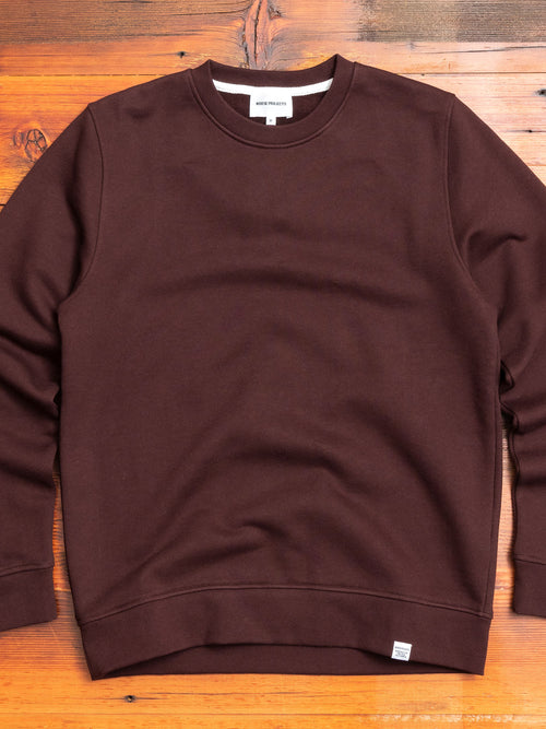Vagn Crewneck Sweater in Eggplant Brown