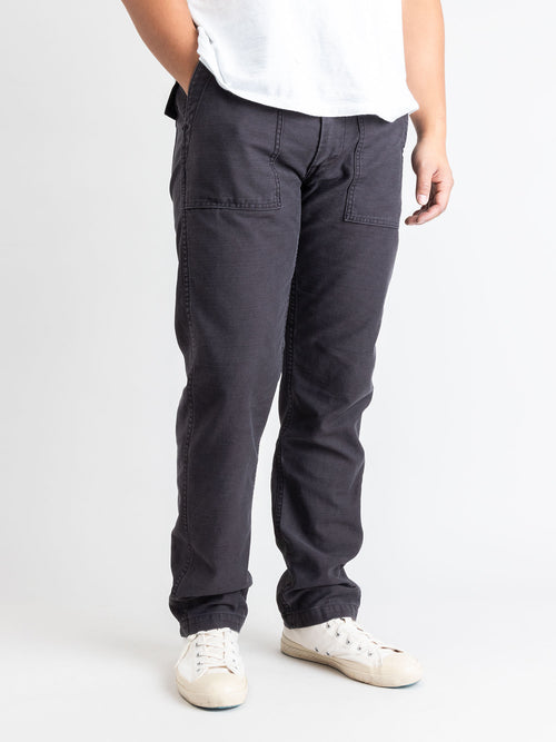 Slim Fatigue Pants in Black Stone