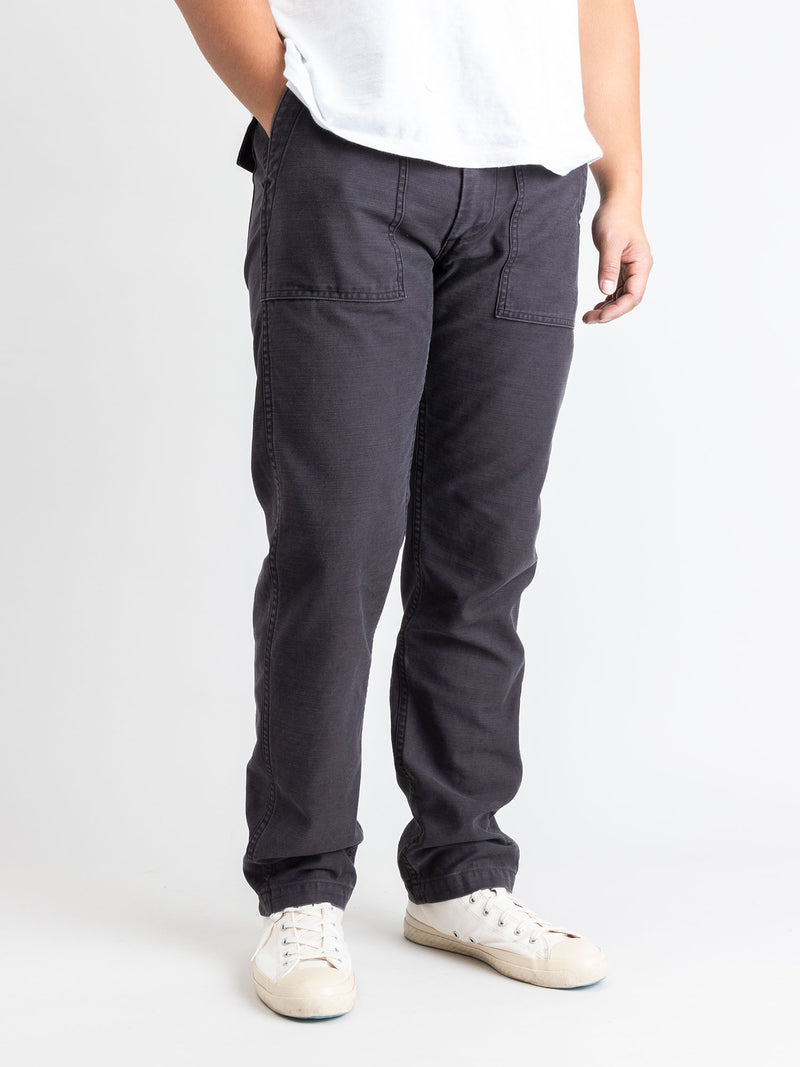 Slim Fatigue Pants in Black Stone