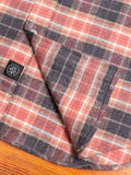 Check Flannel Button-Down Shirt in Brick