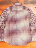 Check Flannel Button-Down Shirt in Burgundy