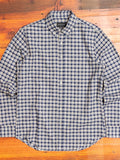 Check Flannel Button-Down Shirt in Navy
