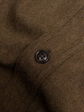 Wool HBT Work Shirt in Olive