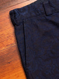 Yarn Dyed Plant Jacquard Trouser in Indigo