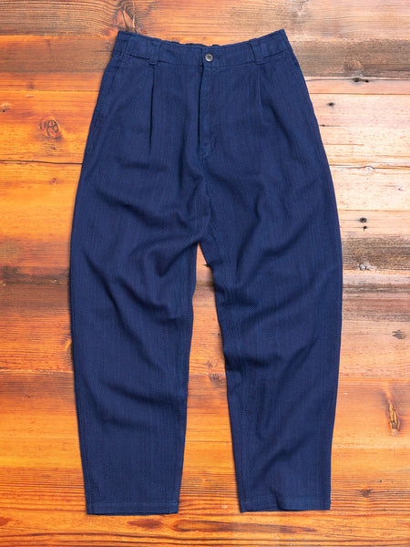Yarn Dyed Sashiko Work Trouser in Indigo – Blue Owl Workshop