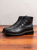 Braided Lace Up Boot in Black