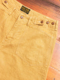 Linen Denim Shorts in Mustard