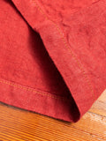 Linen Denim Shorts in Red