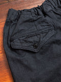 Garment Dyed Tapered Pants in Black