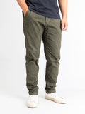 Garment Dyed Tapered Pants in Khaki