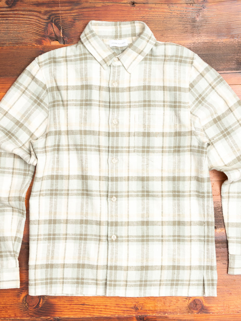 Sly Straight Hem Flannel in Lone Pine Check