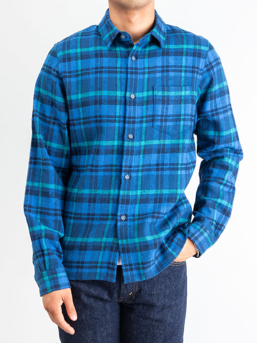 Sly Straight Hem Flannel in Coronado Check