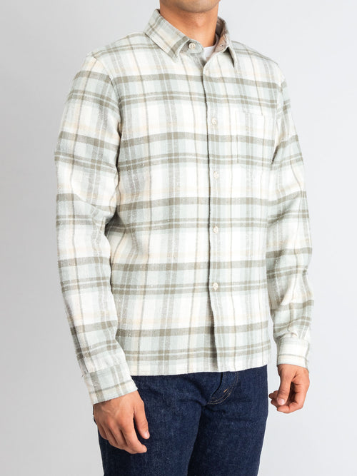 Sly Straight Hem Flannel in Lone Pine Check