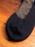 Deep Toe Capped Wool Sock in Black
