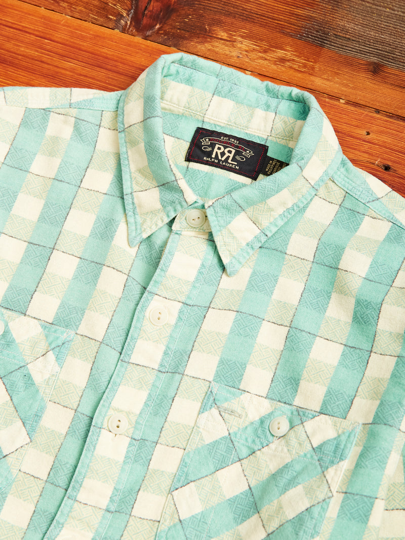 Farrell Workshirt in Green/Cream