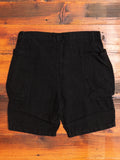 Linen Work Shorts in Black