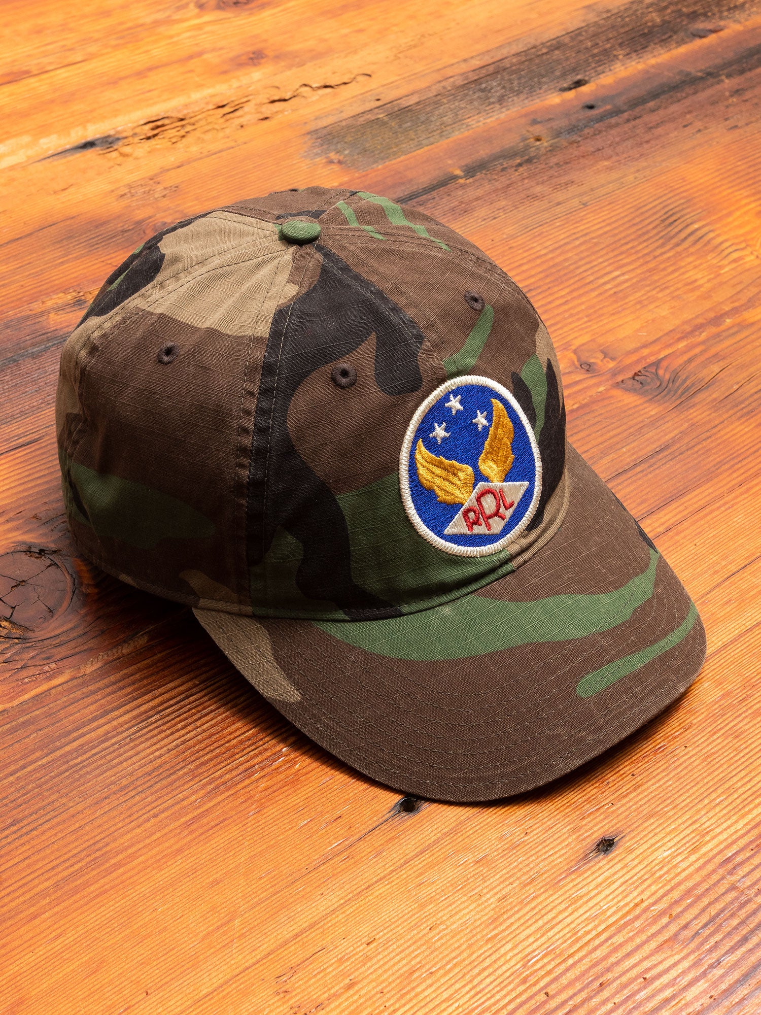 RRL ミリタリーCAP Logo-Patch Camo Mesh Trucker Cap
