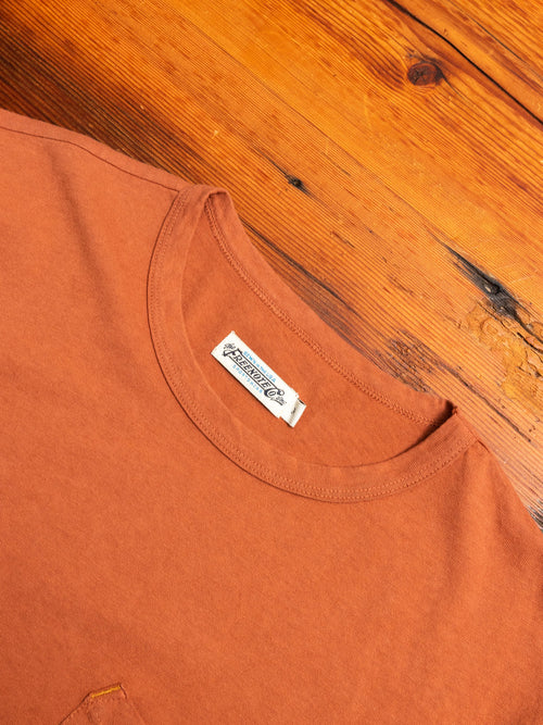 9oz Pocket T-Shirt in Rust
