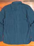 Linen Plaid Farrell Work Shirt in Blue/Sulphur Black