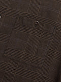 Linen-Wool Work Shirt in Glen Check