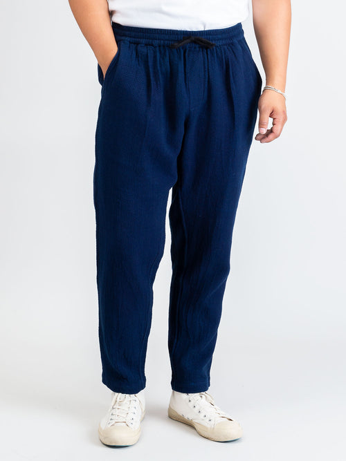 Drawstring Pant in Indigo Sashiko