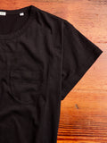 Organic Cotton Tubular Pocket T-Shirt in Black