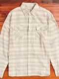 Washed Flannel Pearl Snap Shirt in Warming Grey