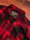 Modern Western Shirt in Red Shadow Check