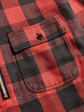 Buffalo Check Half-Zip Pullover in Red