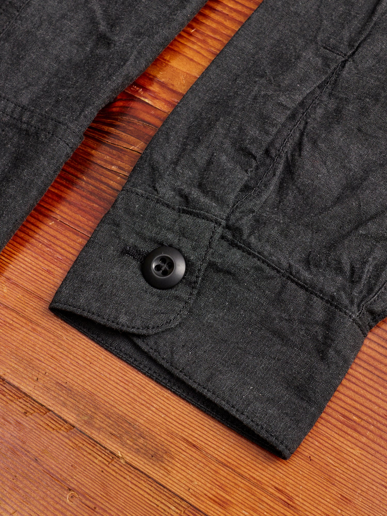Gardener Half Overshirt in Black Chambray – Blue Owl Workshop