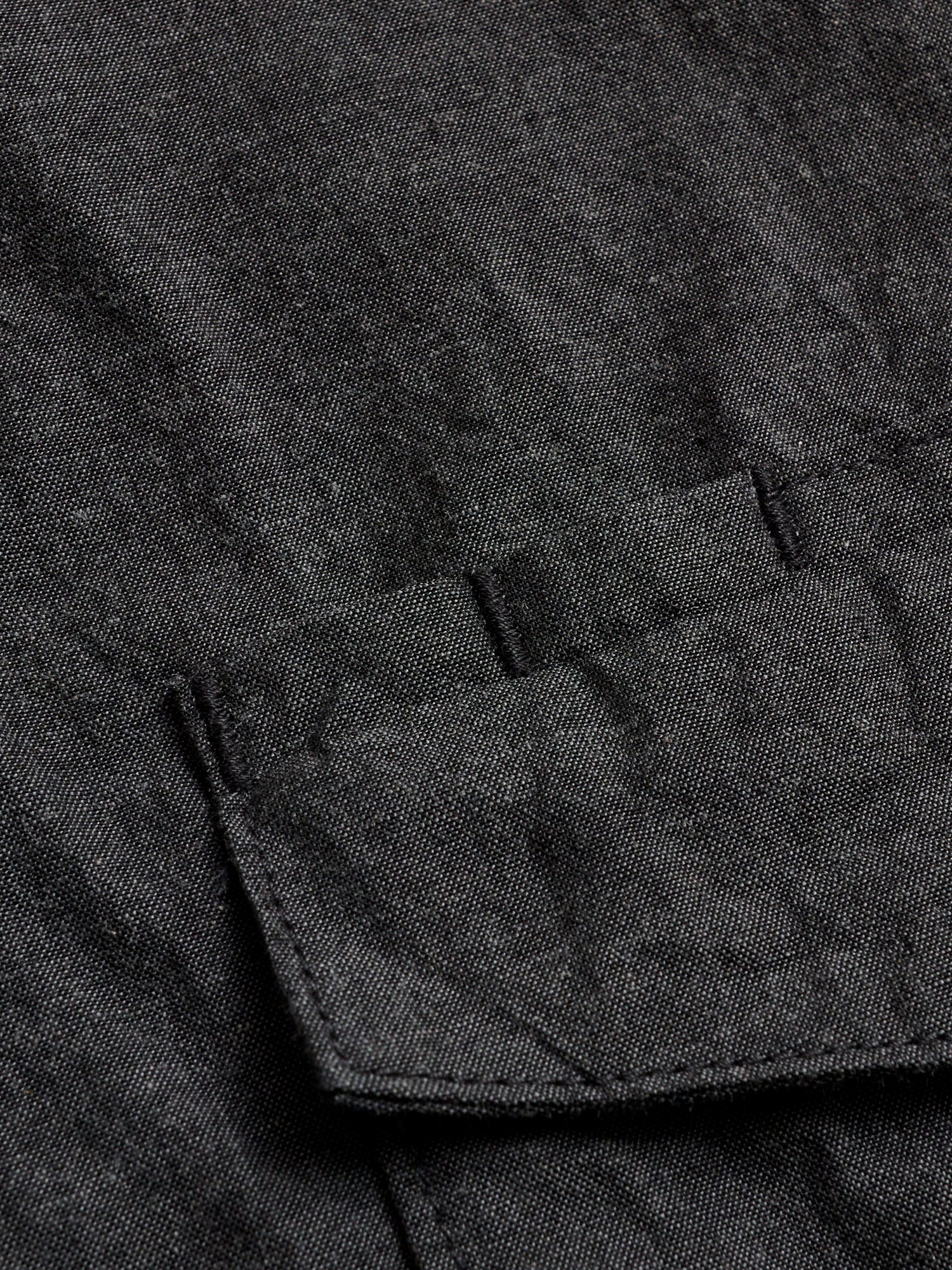 Gardener Half Overshirt in Black Chambray – Blue Owl Workshop