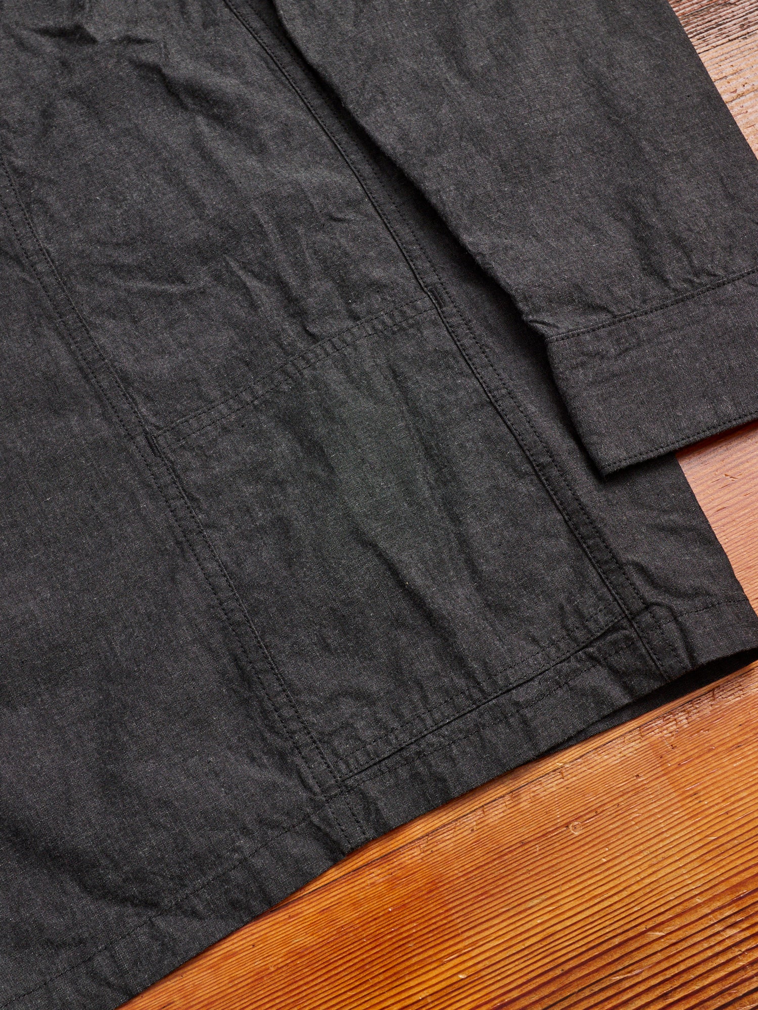 Gardener Half Overshirt in Black Chambray – Blue Owl Workshop