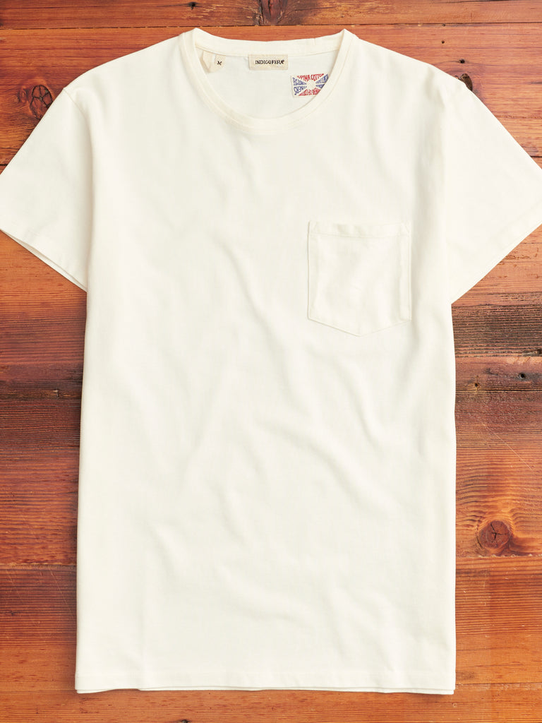 Wilson Pocket T-Shirt in Cocatoo White