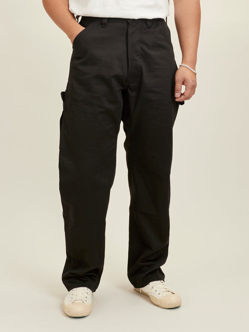 Pruner Pants in Black Military Satin