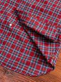 Indigo Check Button-Down Shirt in Red