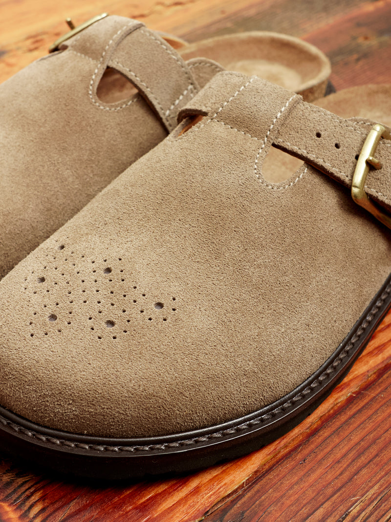 Gs Mules Buggs Suede Mule in Khaki Beige – Blue Owl Workshop