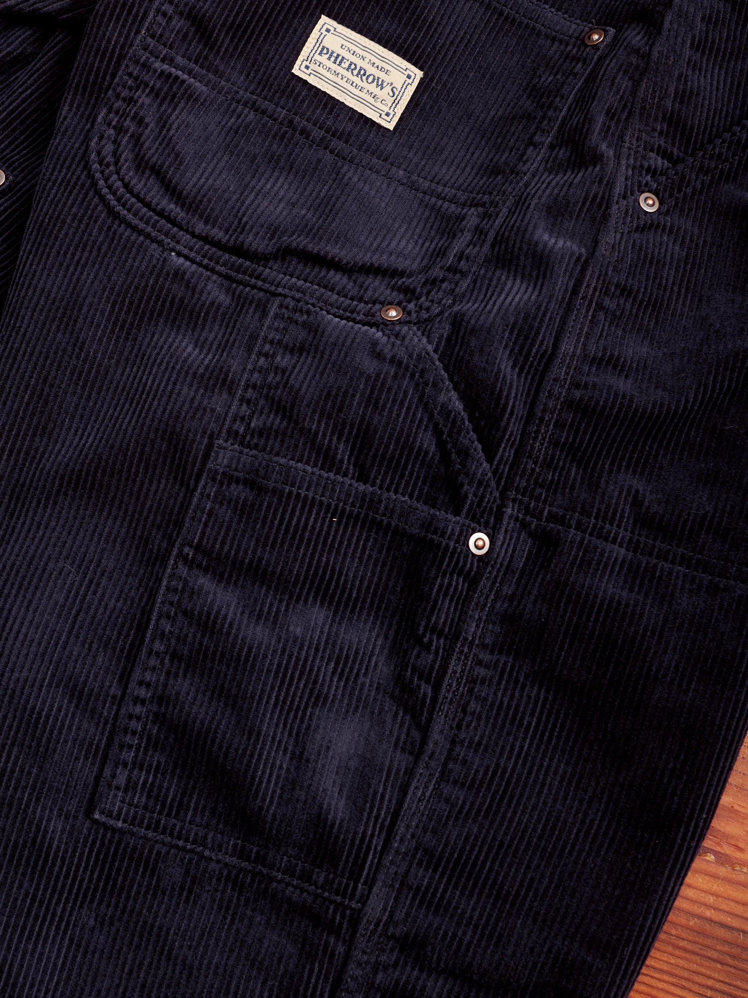 Corduroy Double Knee Work Pants in Dark Navy – Blue Owl Workshop