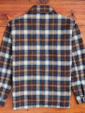 Wool CPO Shirt Jacket in Brown Plaid
