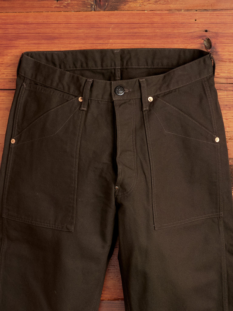 Duck Canvas Work Pants in Charcoal Grey Blue Owl
