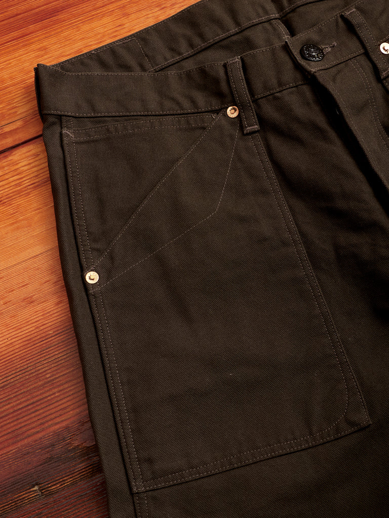 Duck Canvas Work Pants in Charcoal Grey Blue Owl