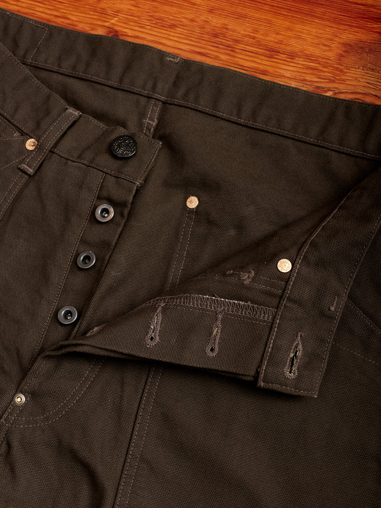 Duck Canvas Work Pants in Charcoal Grey Blue Owl