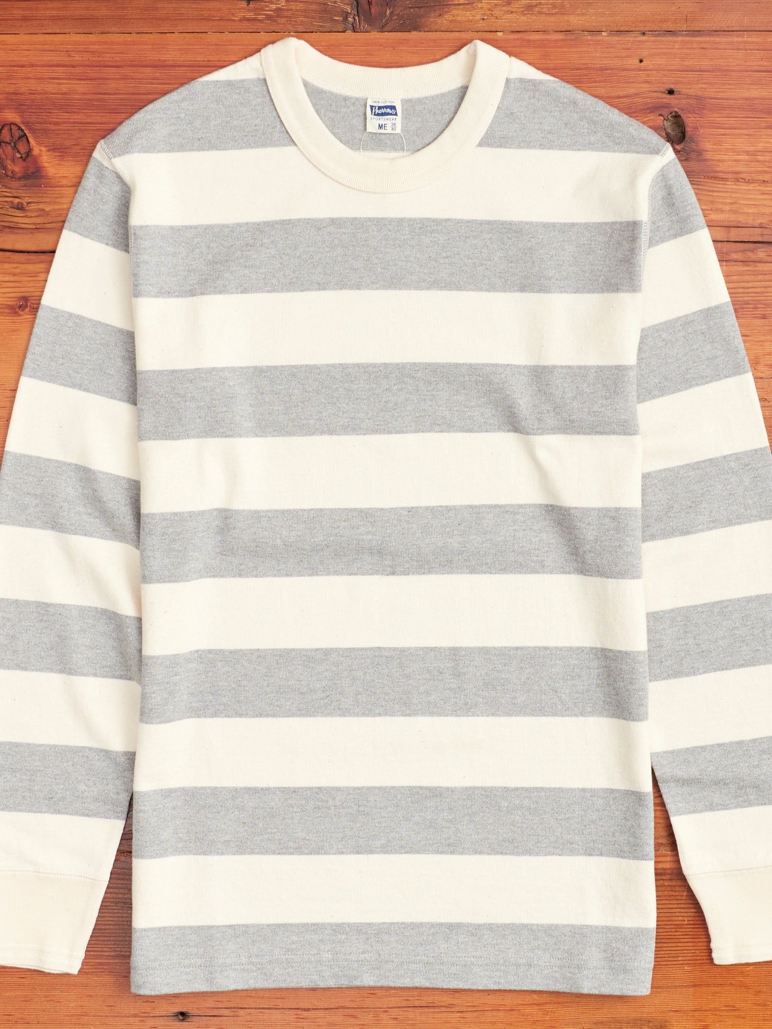 Y2k stripe border long sleeve archive 新品 Striped Border Long Sleeve T-Shirt in Heather Grey – Blue Owl Workshop