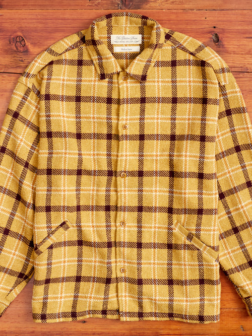 Jazz Check Wide Flannel Shirt in Yellow