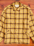 Jazz Check Wide Flannel Shirt in Yellow