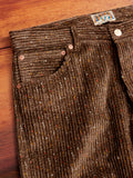 Donegal Corduroy Five Pocket Trousers in Rustic Brown