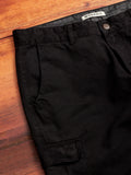 Relaxed Taper Cargo Chino in Black Stonewash