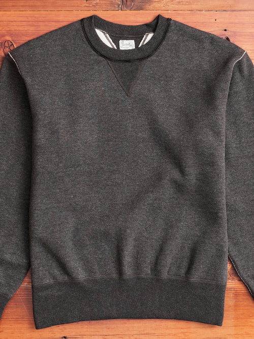 Loopwheel Crewneck Sweatshirt in Charcoal
