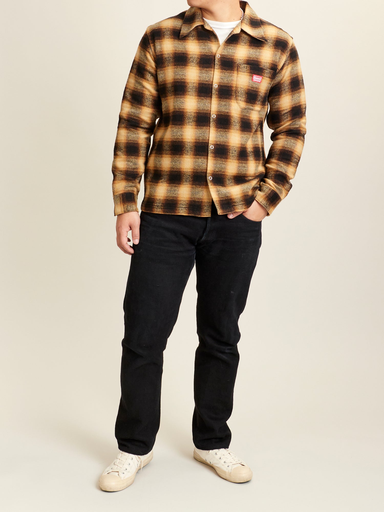 Ombre Open Collar Shirt in Yellow – Blue Owl Workshop